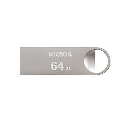 KIOXIA 64GB TransMemory U401 USB 2.0 Flash Drive - Silver Metal